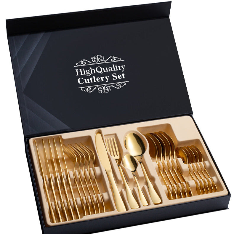 Premium 24-Piece Stainless Steel Cutlery